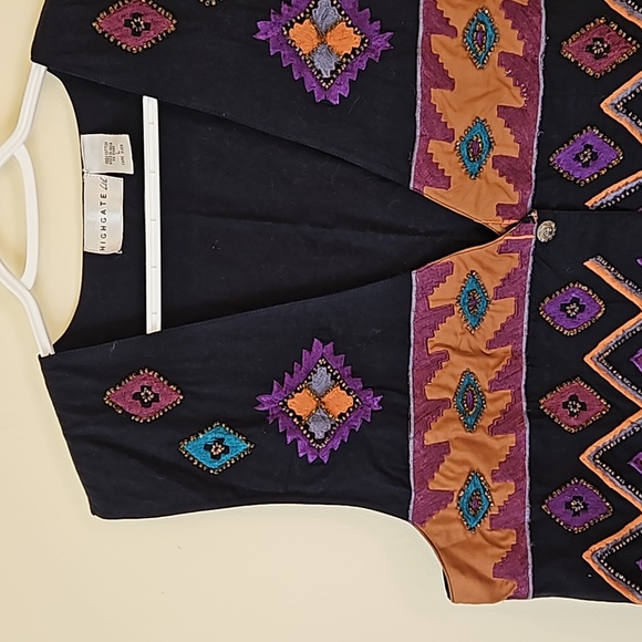 Highgate Ltd Embroidered and Beaded Waistcoat Vest - Picture 3 of 6